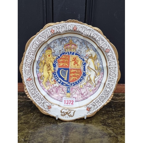 1372 - A small collection of royal commemorative porcelain, comprising: a Paragon George VI coronation plat... 