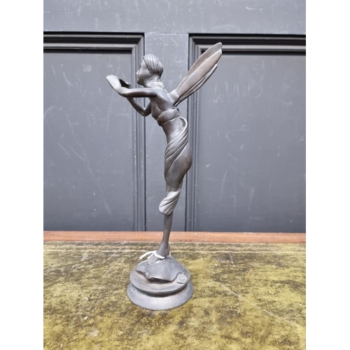 1394 - A bronze fairy, 31.5cm high.