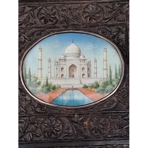 1450 - Continental School, late 19th/early 20th century, a miniature of The Taj Mahal. on ivory, 4.7 x 6.3c... 