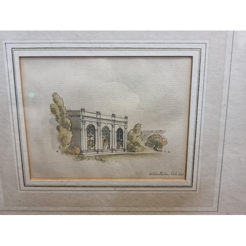 1439 - English School, early 19th century, an interesting group of ten architectural watercolours, to inclu... 