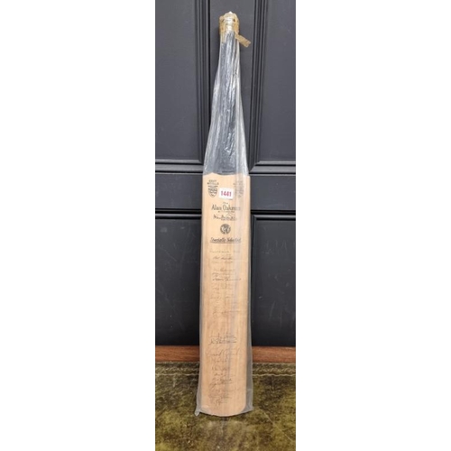 1441 - Cricket: an autographed cricket bat, circa 1964, inscribed with signatures from Australia, Surrey, K... 