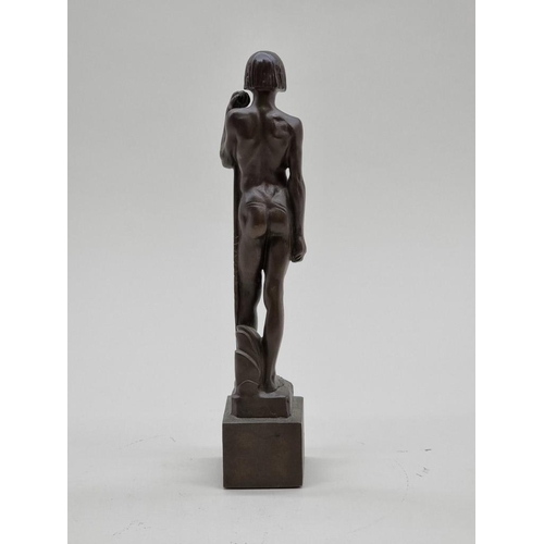 1475 - Harold J Youngman, 'Ishmael', signed and titled, bronze, 25.5cm high. 