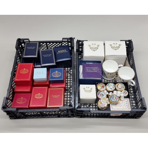 1492 - A collection of Halcyon Days enamel boxes, comprising fourteen boxed examples and six further unboxe... 