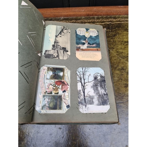 1508 - A postcard album; together with two artists books, by John Burnet.