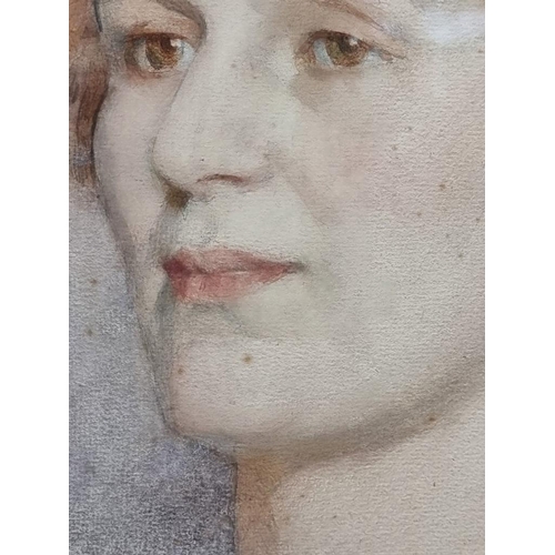 1574 - John MacDonald Aiken, bust length portrait of a lady, signed and inscribed 'Cairo, April 1919',... 