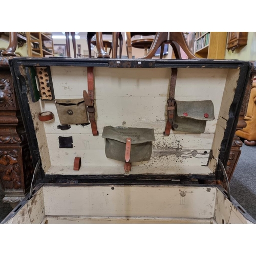 1590 - A World War I German Army medical chest, 66.5cm wide, (lacking contents).