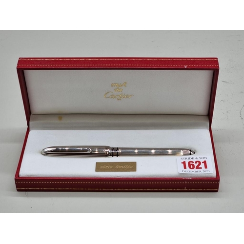 1621 - A Cartier limited edition 150th anniversary fountain pen, with 18K nib, boxed.