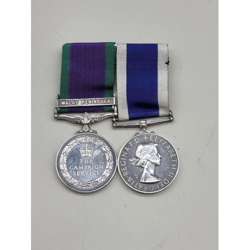 1635 - Medals: a pair or Royal Navy Medals, to FX.670175 BJH Dew, RN. (2)