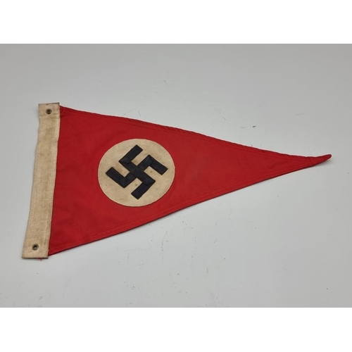 1644 - A WWII German military car pennant, dated 1938.