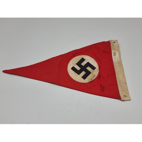 1644 - A WWII German military car pennant, dated 1938.