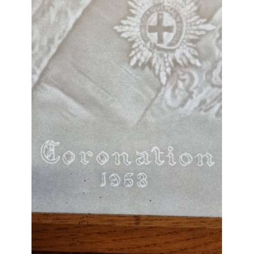 1550 - An unusual hold-to-light or watermark picture of Elizabeth II, inscribed 'Coronation 1953', 54.5 x 4... 