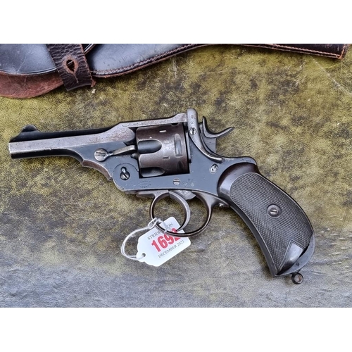 1692 - A Victorian Webley MkI British military revolver, in leather holster.With deactivation certificate N... 