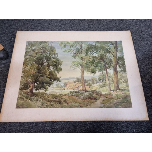 1649 - A very large and interesting folio of Victorian watercolours by Joseph Powell and Alfred Powell,&nbs... 