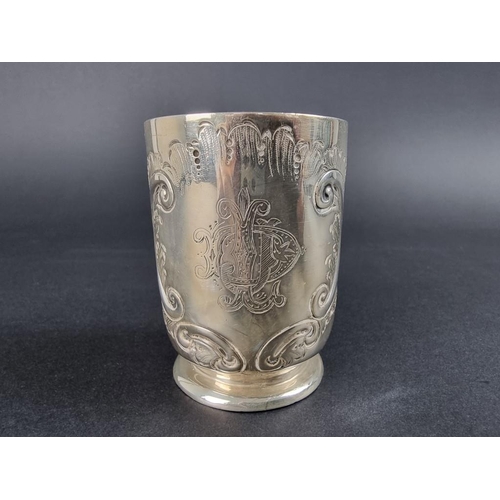 157 - A Victorian silver Christening mug, by James Deakin & Sons, Sheffield 1896, 8cm high, 72g.... 