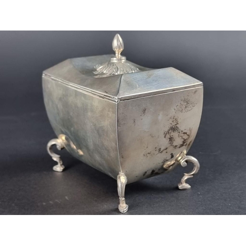 159 - An Edwardian silver tea caddy, by Walker & Hall, Sheffield 1909, 10cm high, 231g.... 