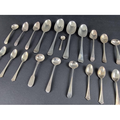 196 - A quantity of Georgian and later silver cutlery, 306g.