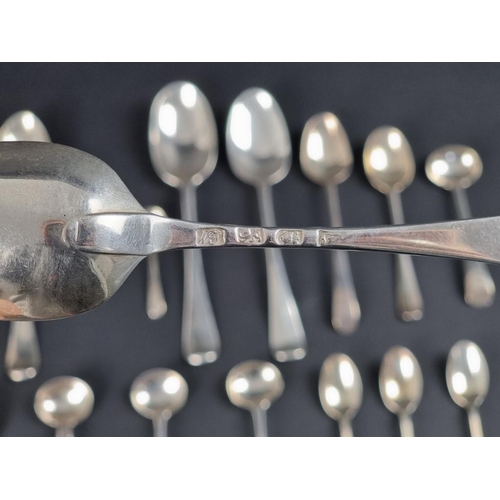 196 - A quantity of Georgian and later silver cutlery, 306g.