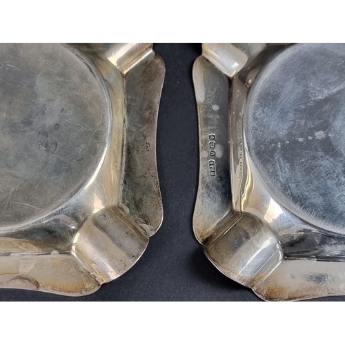 236 - A pair of silver ashtrays, by William Bruford & Son, London 1947, 10cm squared, 155g.... 