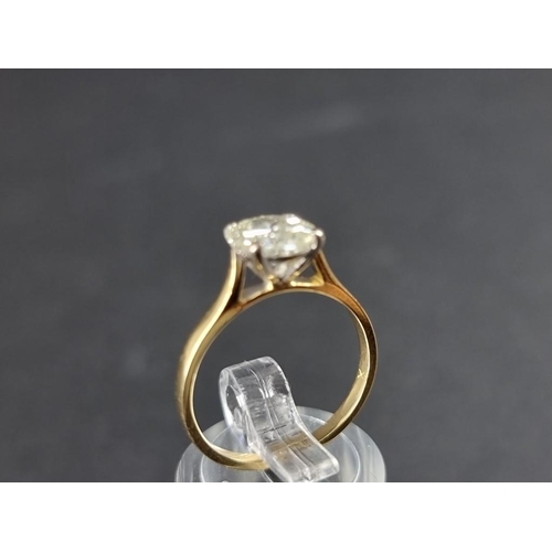 262A - A diamond solitaire ring, of approximately 1.46ct, tested as 18ct gold and platinum, size M.... 