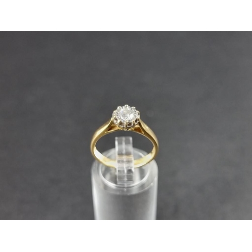 267 - An 18ct gold diamond solitaire ring, of approximately 0.25ct, size M.