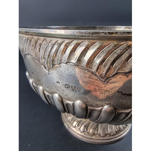 31 - A Victorian silver gadrooned fruit bowl, by Joseph Braham, London 1893, 26cm diameter, 1142g.... 