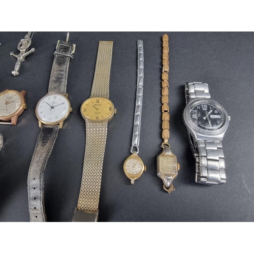 465 - Three Seiko wristwatches; together with nineteen other wristwatches; and two open faced pocket watch... 