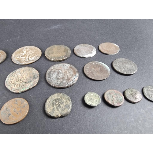 503 - Coins: an interesting group of coins and trading tokens. (25)