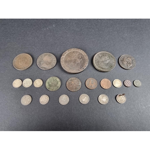 504 - Coins: a group of Georgian and later UK coinage, to include a cartwheel tuppence and Maundy money.... 