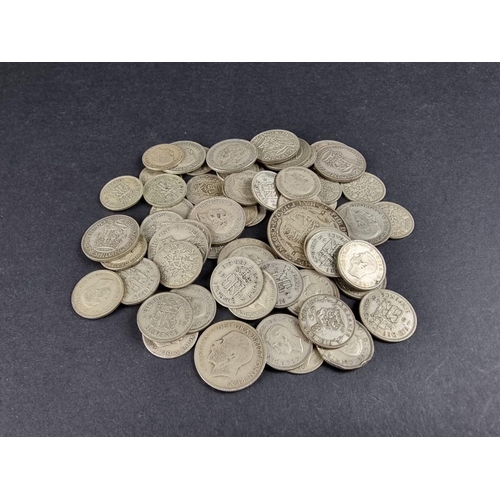 506 - Coins: a quantity of UK silver and part silver coinage, mostly George V.