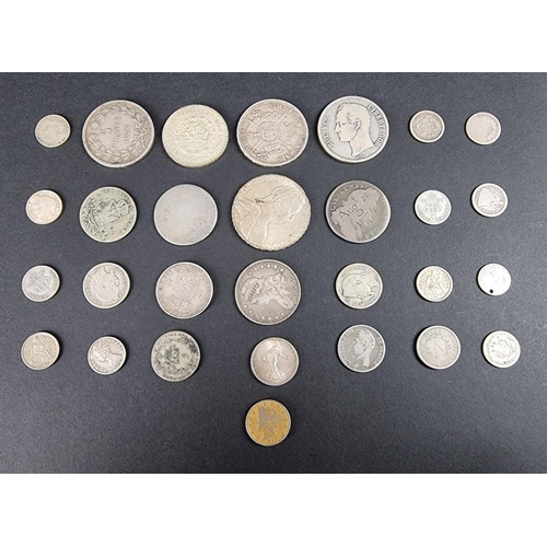 507 - Coins: a group of 19th century silver coinage; to include a US 1811 capped bust silver half dollar. ... 