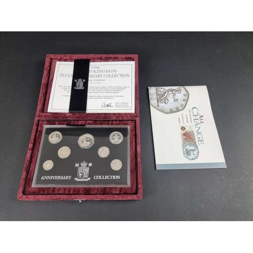 523 - Coins: a Royal Mint UK 1996 'Silver Anniversary Collection' containing seven silver proof coins to c... 