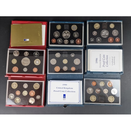 527 - Coins: six Royal Mint UK proof coin collections, each with CoA.