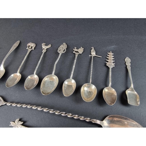 69 - A group of white metal cutlery, to include Chinese examples. (13)