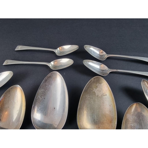 70 - A quantity of Georgian and later silver cutlery, to include fiddle pattern and old English examples,... 