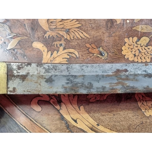 1659 - WITHDRAWN FROM SALE An antique Japanese katana and lacquer scabbard, the tang signed.... 