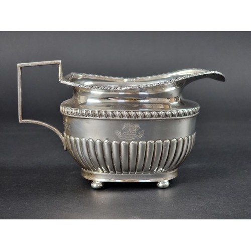 35 - An impressive Edwardian silver tea set, by Goldsmiths & Silversmiths Co Ltd, London 1906, compri... 