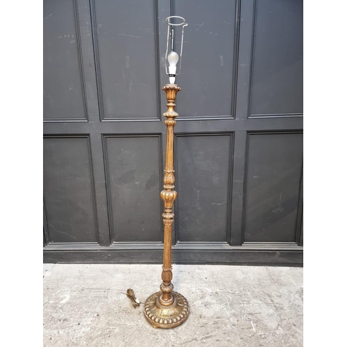 1029 - A pair of giltwood standard lamps, (s.d.). (2)