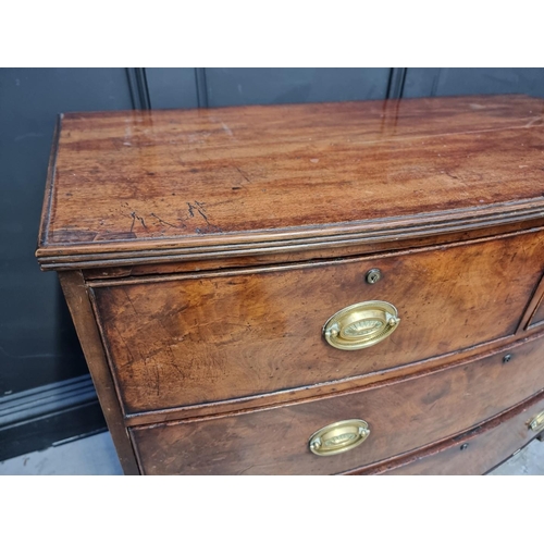 1053 - WITHDRAWN A 19th century mahogany bowfront chest of drawers, 110.5cm wide.