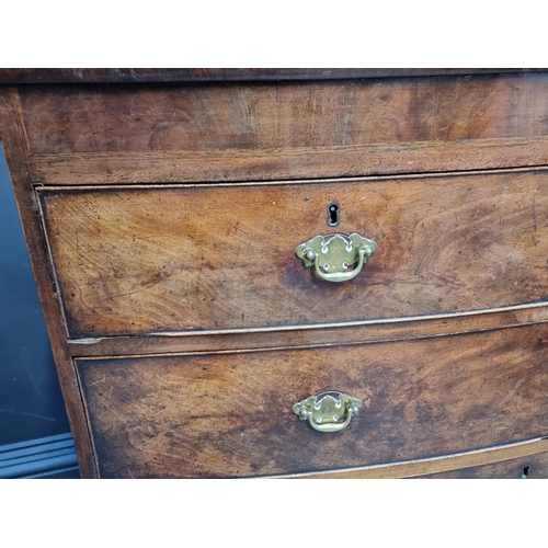 1054 - WITHDRAWN A 19th century mahogany and crossbanded bowfront chest of drawers, 107.5cm wide.... 