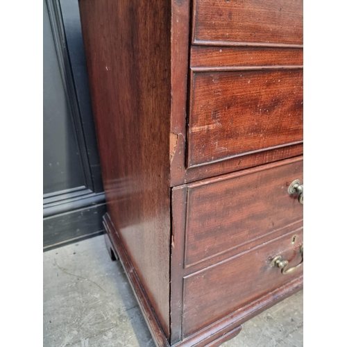 1088 - A George III mahogany commode chest, 59cm wide.