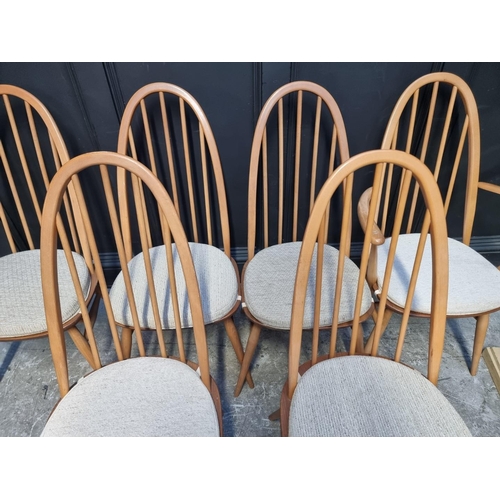 1117 - A set of six Ercol Windsor dining chairs, to include an elbow chair. (6)