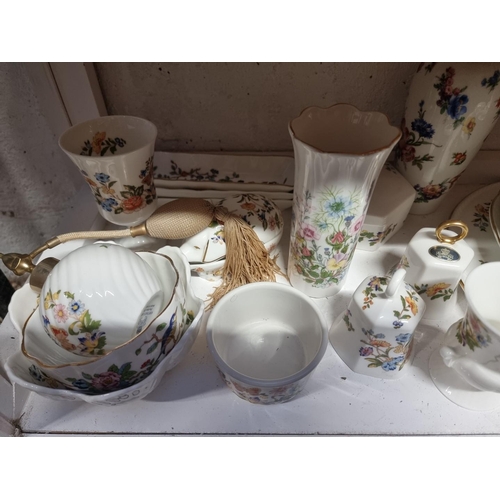 1159 - A collection of Aynsley porcelain, to include 'Cottage Garden' and 'Pembroke' pattern items. (two sh... 