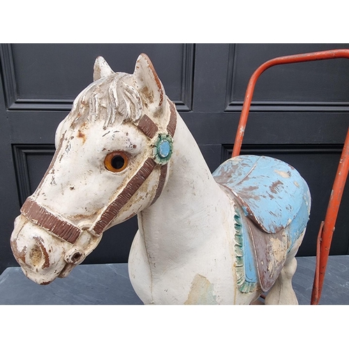 1172 - A vintage Tri-ang push-along horse, total height 61.5cm.