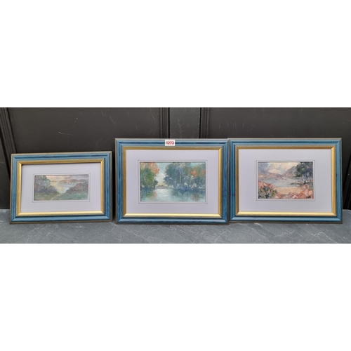 1273 - Doris Malcomson, 'Turkish Bay'; and two other works, oil on board, largest 12.5 x 20.5cm. (3)... 