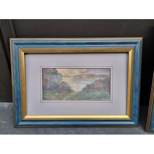 1273 - Doris Malcomson, 'Turkish Bay'; and two other works, oil on board, largest 12.5 x 20.5cm. (3)... 