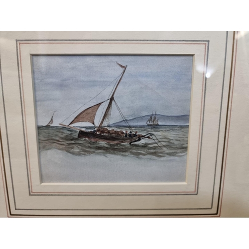 1285 - A interesting group of 19th century watercolours, to include: examples by W H Dyer, 33 x 45cm, and R... 