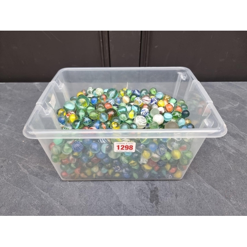 1298 - A large quantity of glass marbles.