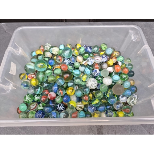 1298 - A large quantity of glass marbles.