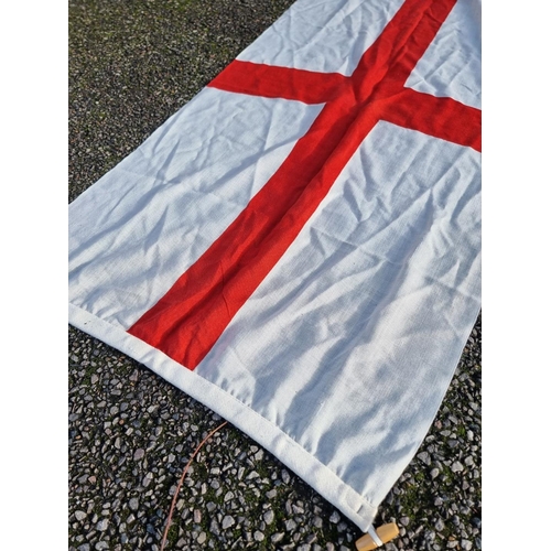 1300 - Two flags, comprising: St Patrick's Cross, 88 x 190cm; and St George's Cross, 69 x 136cm. (2)... 