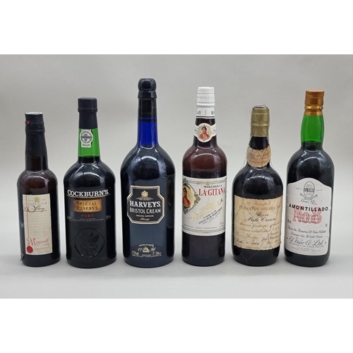 116 - A mixed group of Port & Sherry. (6)